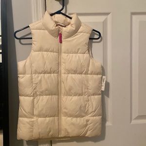 NWT - Old Navy off white puffer vest.